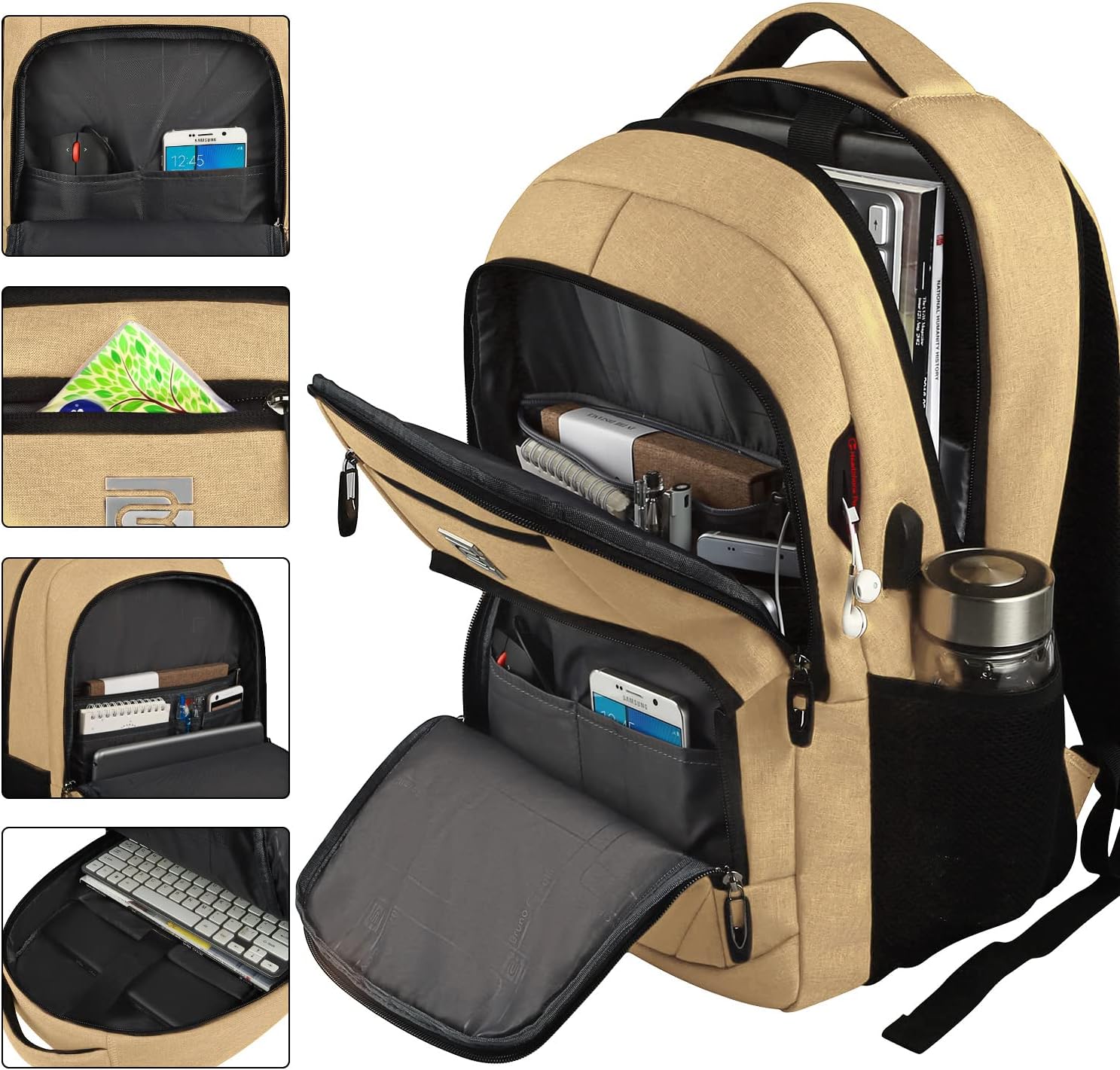 Moktan Sabai Slim Anti Theft Laptop Backpack 15.6 Inch USB Charging Travel Bag