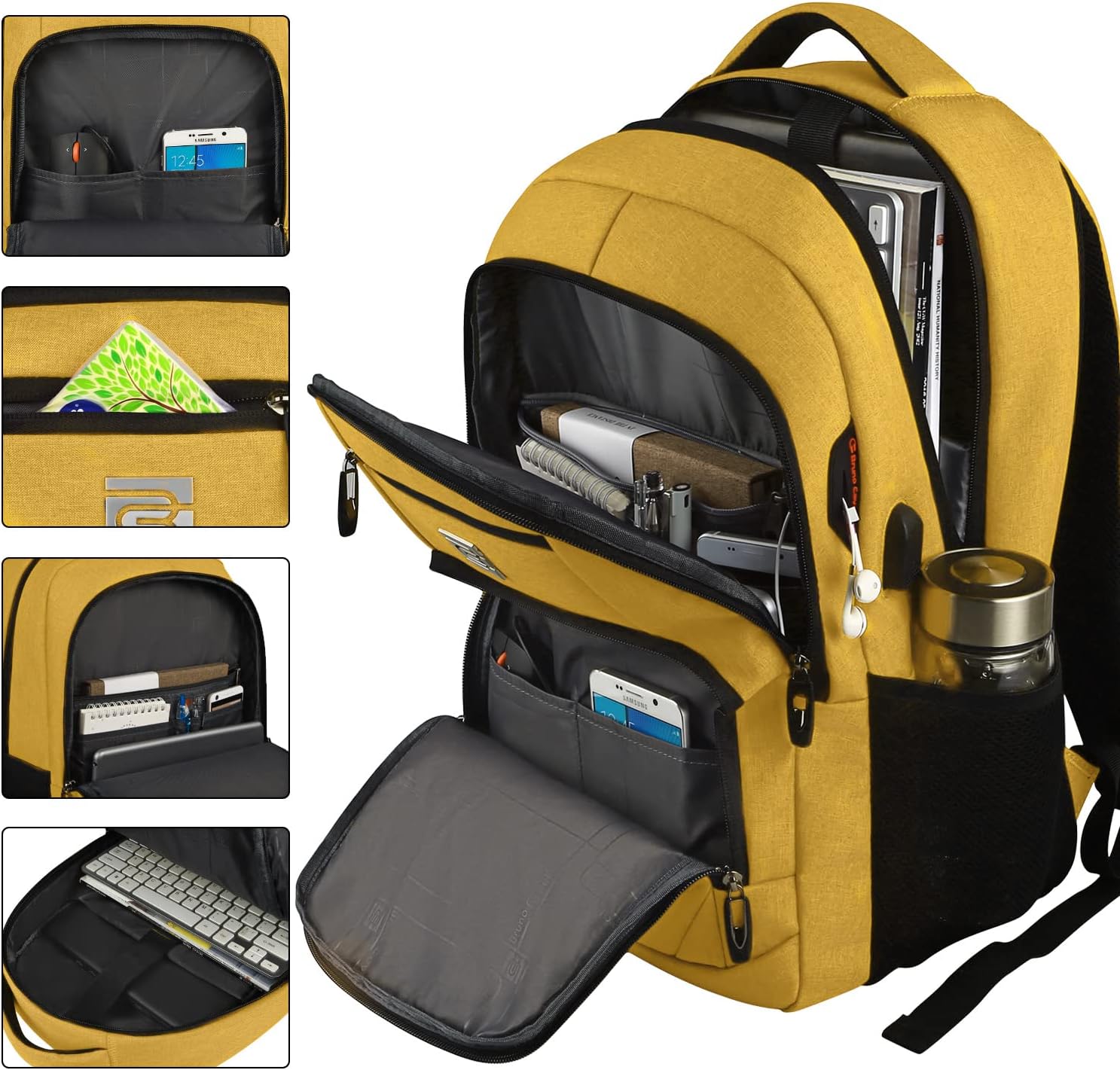 Moktan Sabai Slim Anti Theft Laptop Backpack 15.6 Inch USB Charging Travel Bag