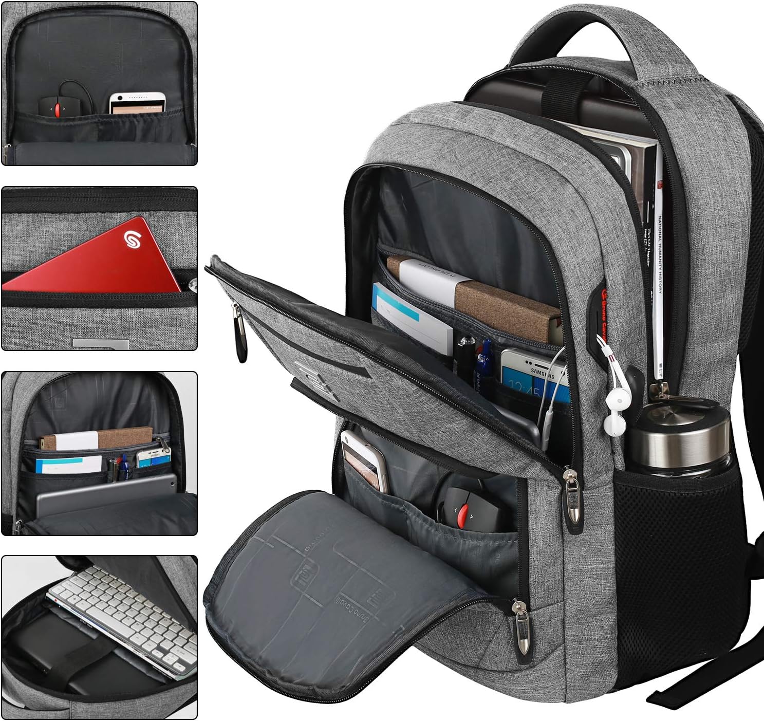 Moktan Sabai Slim Anti Theft Laptop Backpack 15.6 Inch USB Charging Travel Bag