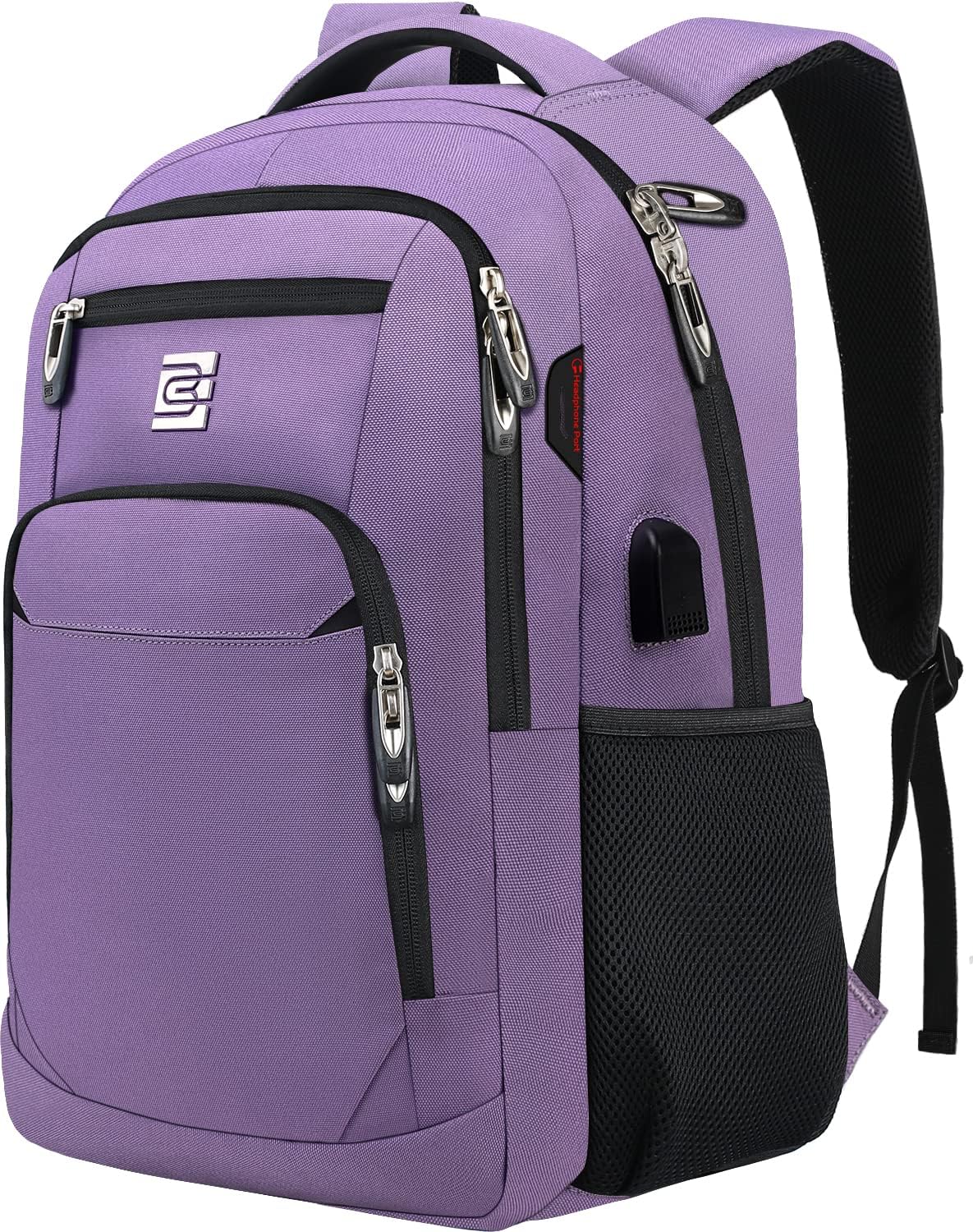 Moktan Sabai Slim Anti Theft Laptop Backpack 15.6 Inch USB Charging Travel Bag Purple