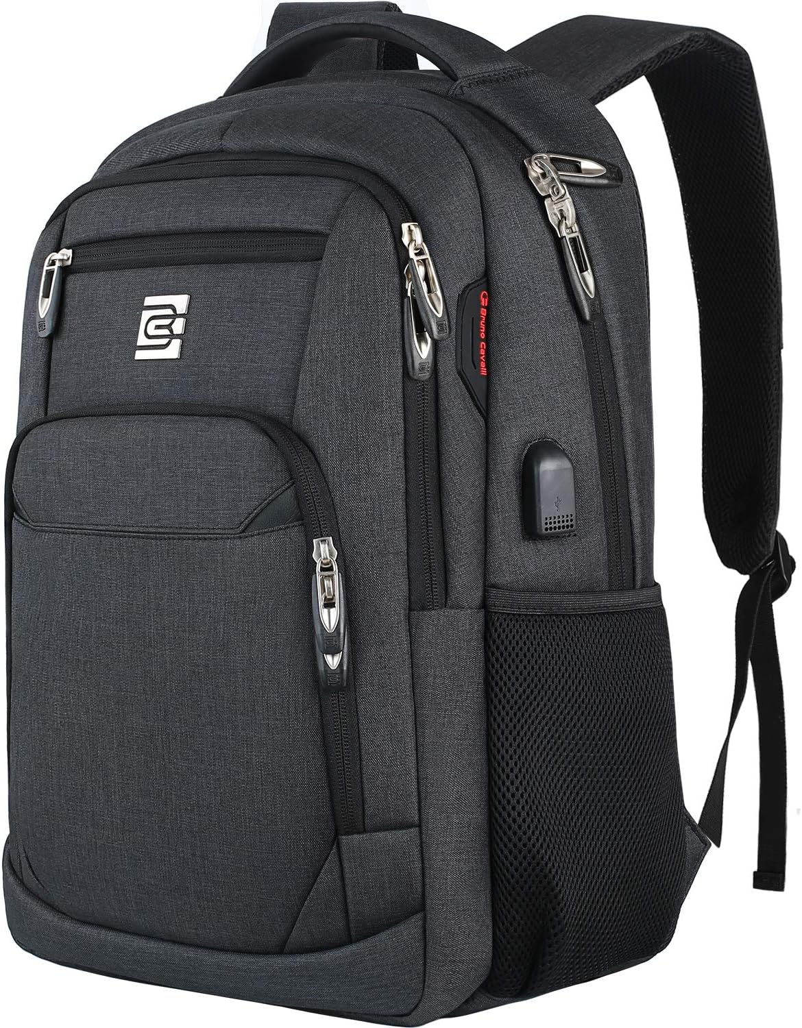 Moktan Sabai Slim Anti Theft Laptop Backpack 15.6 Inch USB Charging Travel Bag Black
