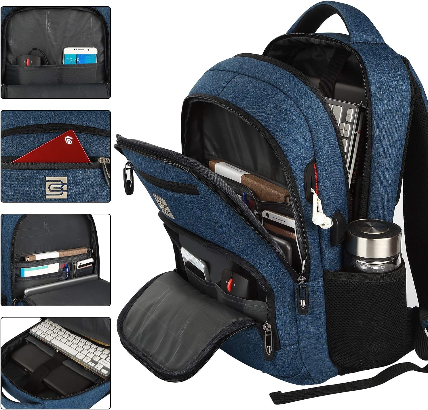 Moktan Sabai Slim Anti Theft Laptop Backpack 15.6 Inch USB Charging Travel Bag