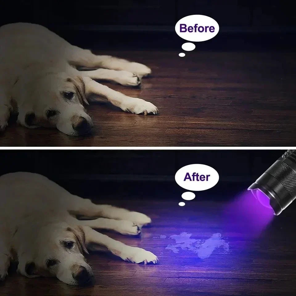 Moktan Sabai 395nm UV Flashlight LED Black Light Pet Urine Stain Detector Torch