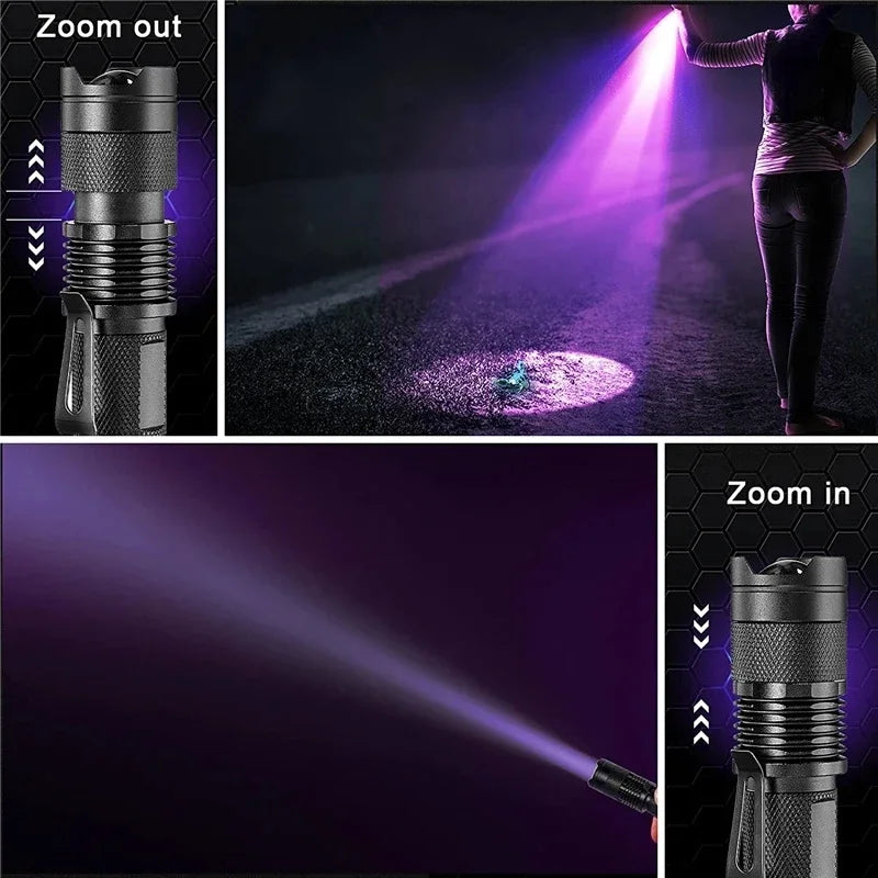 Moktan Sabai 395nm UV Flashlight LED Black Light Pet Urine Stain Detector Torch