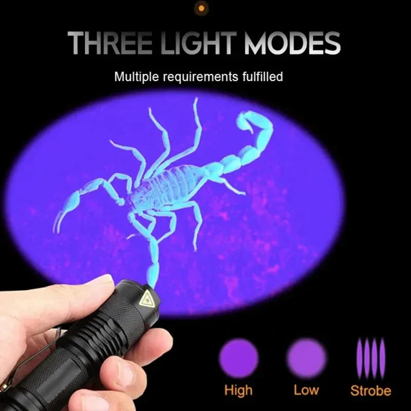 Moktan Sabai 395nm UV Flashlight LED Black Light Pet Urine Stain Detector Torch