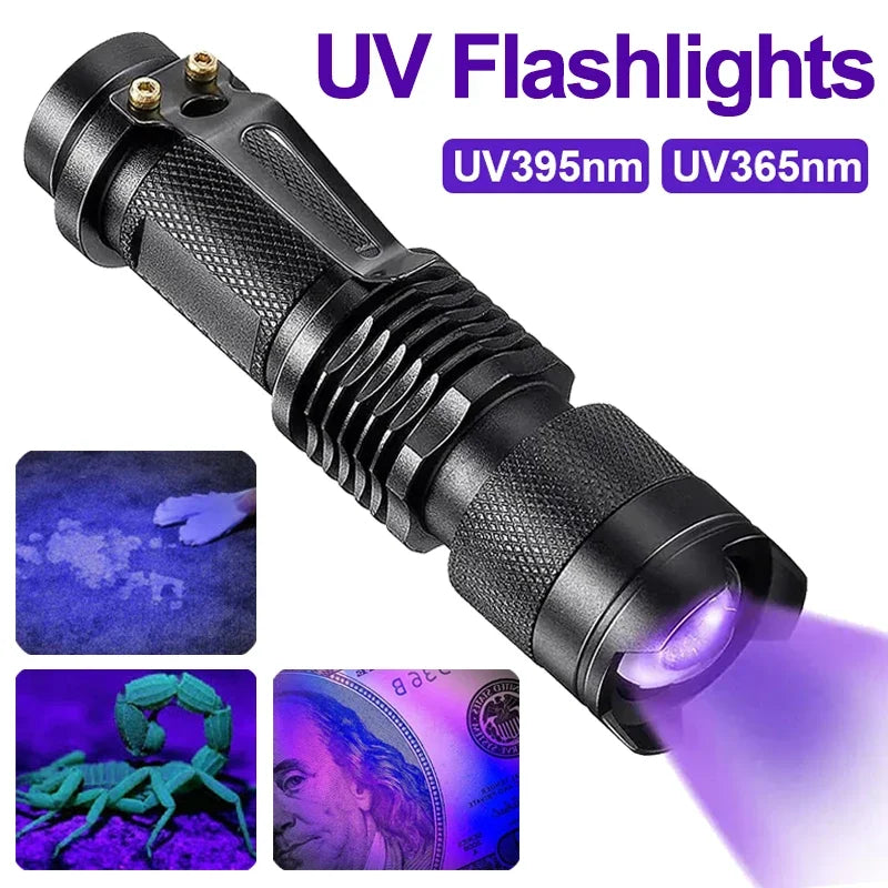 Moktan Sabai 395nm UV Flashlight LED Black Light Pet Urine Stain Detector Torch