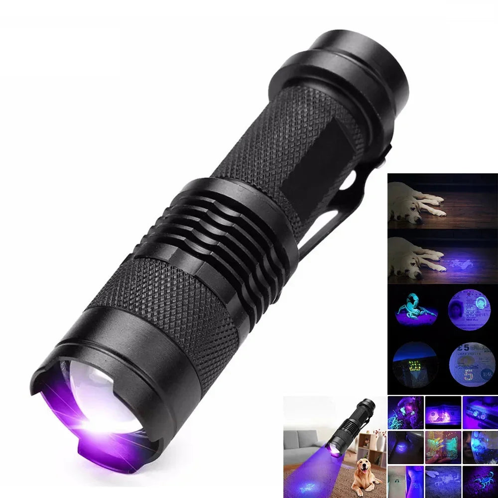Moktan Sabai 395nm UV Flashlight LED Black Light Pet Urine Stain Detector Torch