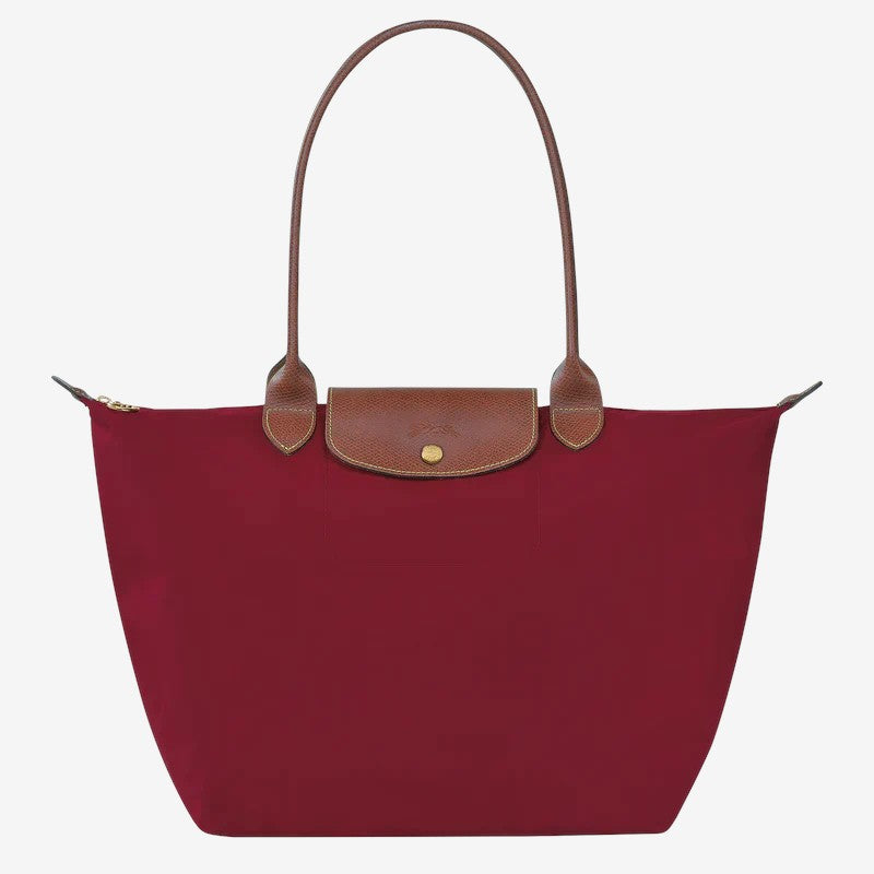 Moktan Sabai Large Classic Shoulder Handbag Red