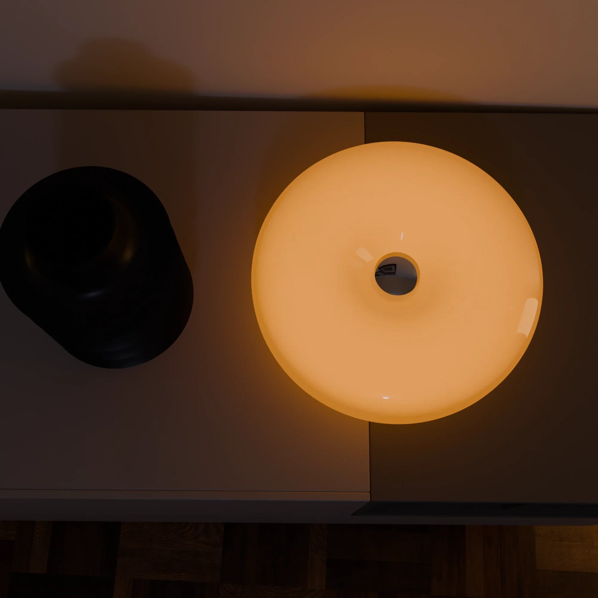 Moktan Sabai Lumo Donut Glass LED Table/Wall Lamp