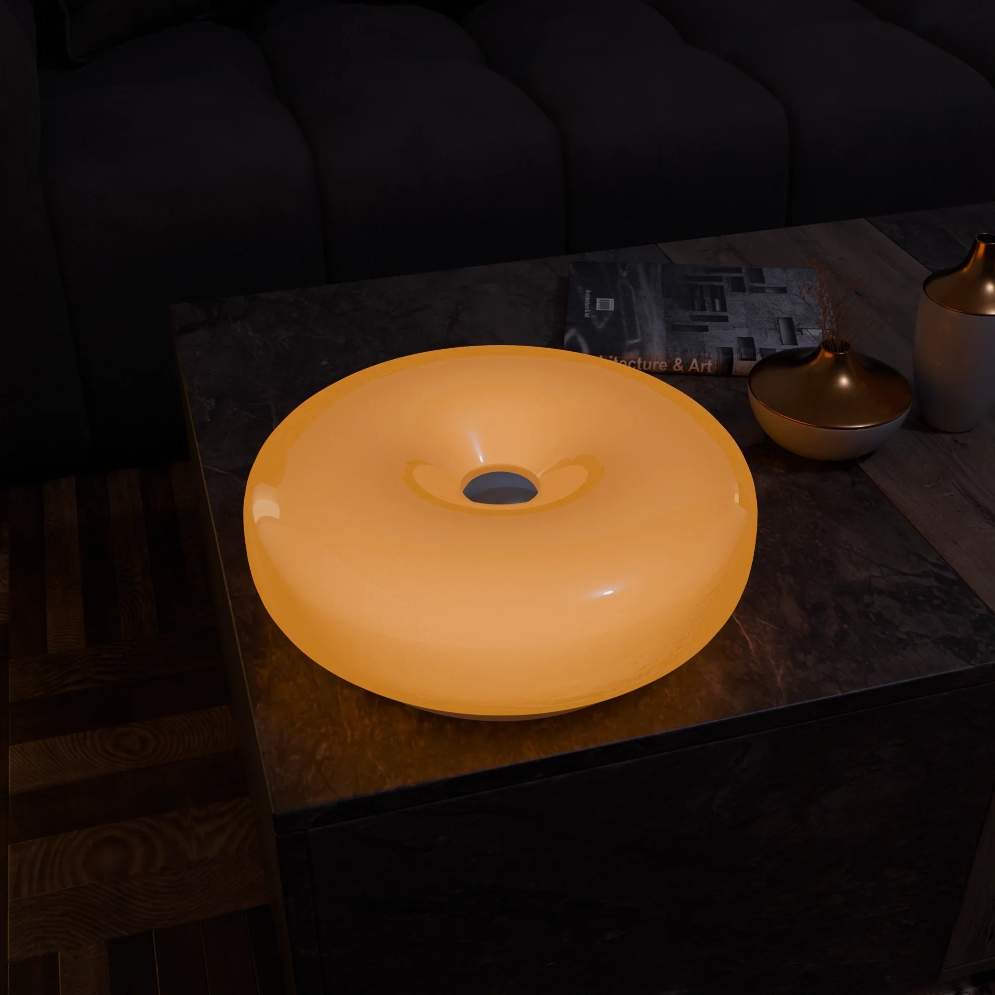 Moktan Sabai Lumo Donut Glass LED Table/Wall Lamp