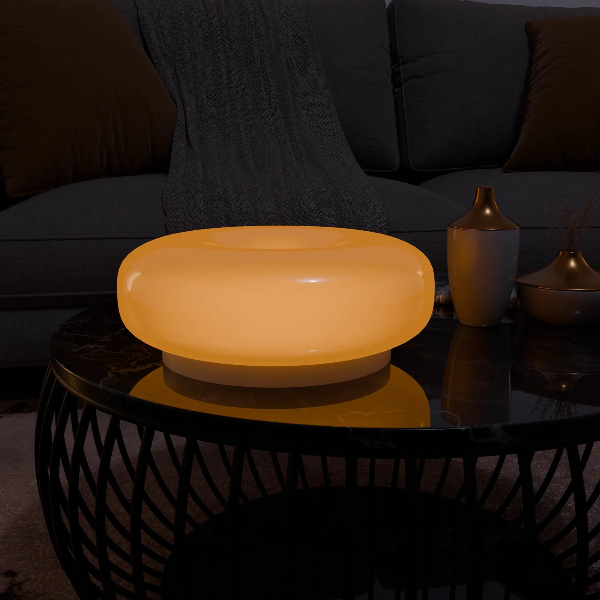 Moktan Sabai Lumo Donut Glass LED Table/Wall Lamp