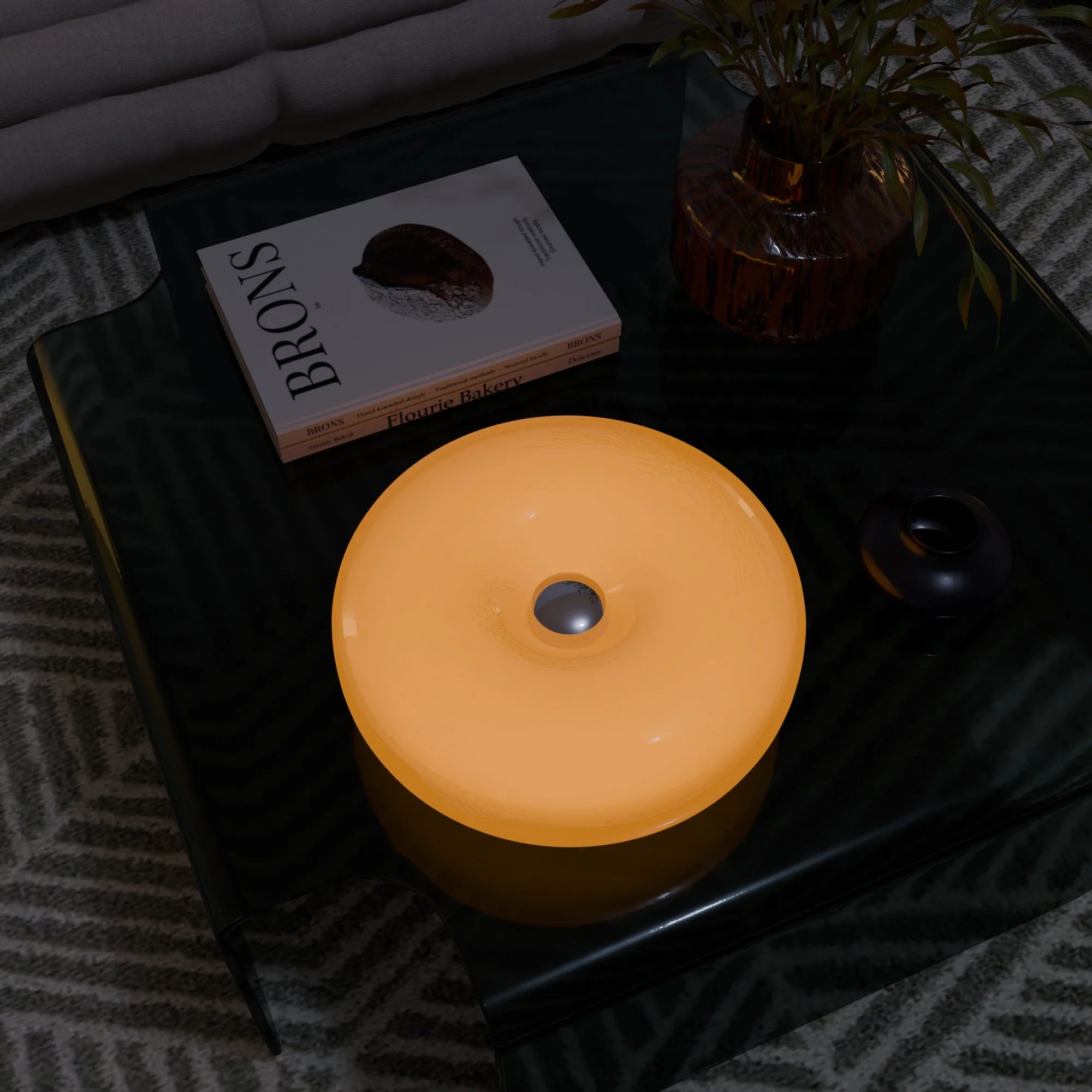 Moktan Sabai Lumo Donut Glass LED Table/Wall Lamp