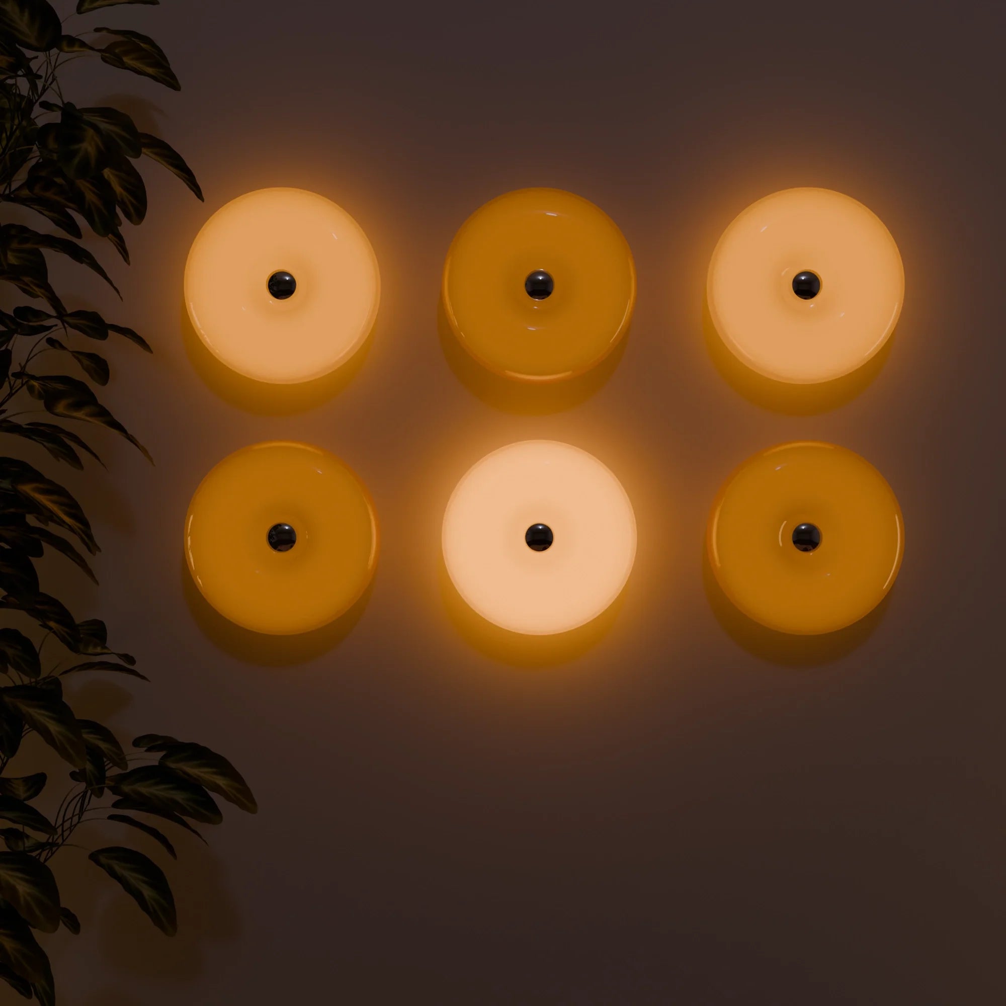Moktan Sabai Lumo Donut Glass LED Table/Wall Lamp
