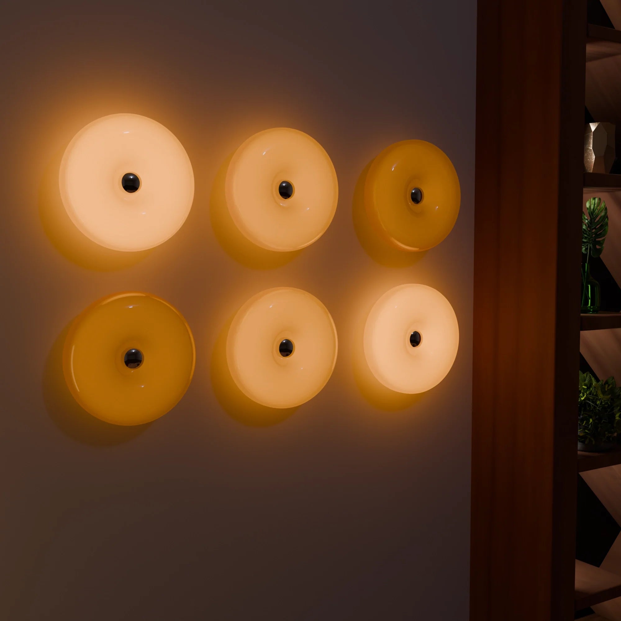 Moktan Sabai Lumo Donut Glass LED Table/Wall Lamp