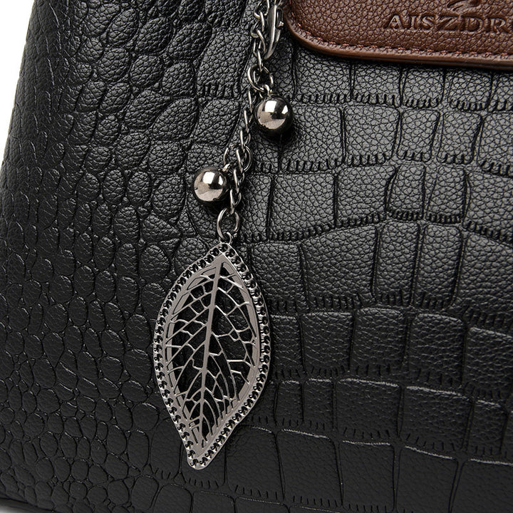 Moktan Sabai Amara Genuine Leather Handbag for Women 3 Compartment Shoulder Bag