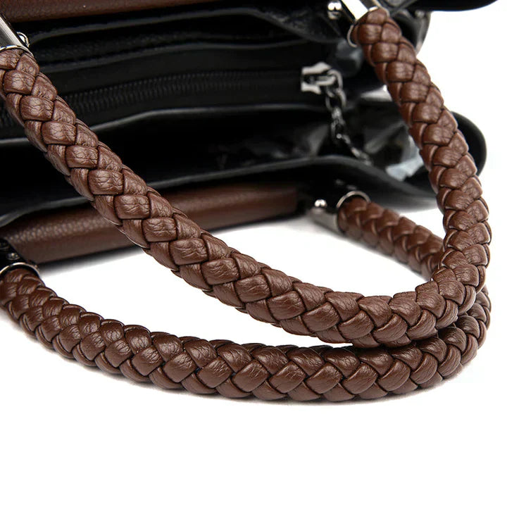 Moktan Sabai Amara Genuine Leather Handbag for Women 3 Compartment Shoulder Bag