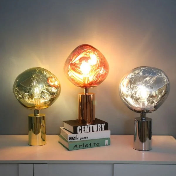 Moktan Sabai Melt Modern Table Lamp – Artistic Melt Design Ambient Light Decor