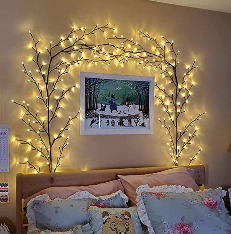 Moktan Sabai Willow Vine LED String Light | Decorative Hanging Branch Lamp for Wall Decor