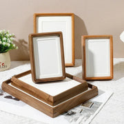 Moktan Sabai Solid Wood Photo Frame | Handcrafted Rustic Display Stand for Photos & Home Décor