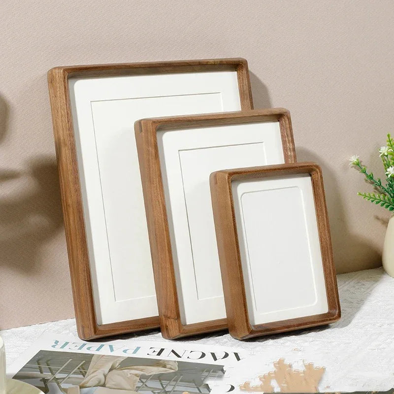 Moktan Sabai Solid Wood Photo Frame | Handcrafted Rustic Display Stand for Photos & Home Décor