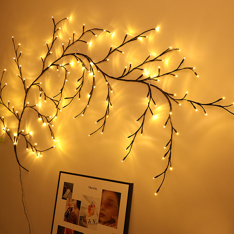Moktan Sabai Willow Vine LED String Light | Decorative Hanging Branch Lamp for Wall Decor