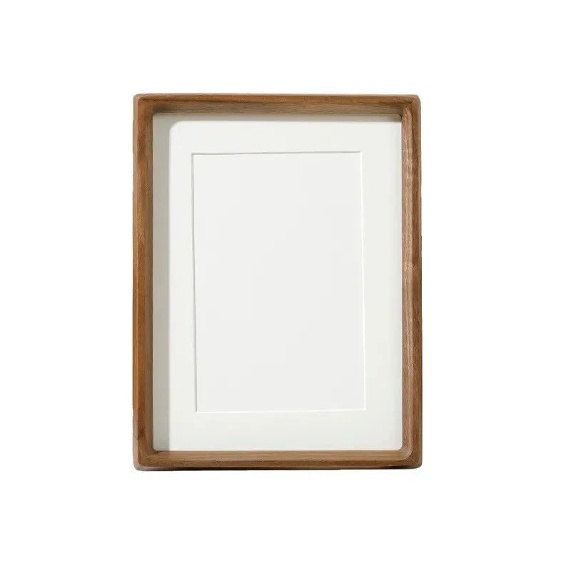 Moktan Sabai Solid Wood Photo Frame | Handcrafted Rustic Display Stand for Photos & Home Décor