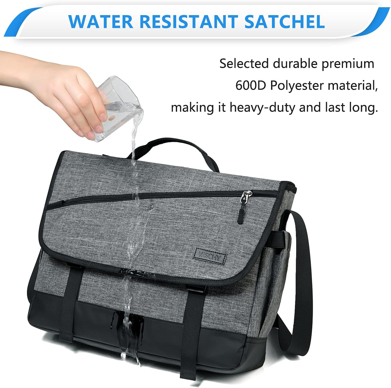Moktan Sabai Water Resistant Laptop Messenger Bag 17 Inch Work Shoulder Bag