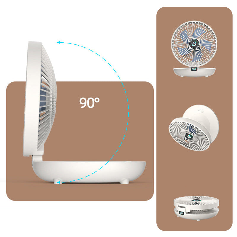 Moktan Sabai Portable Fan | Battery Operated Hand Held Fan with 3-Speed Settings | Lightweight Design for Personal Cooling on the Go