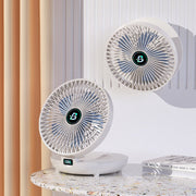 Moktan Sabai Portable Fan | Battery Operated Hand Held Fan with 3-Speed Settings | Lightweight Design for Personal Cooling on the Go White