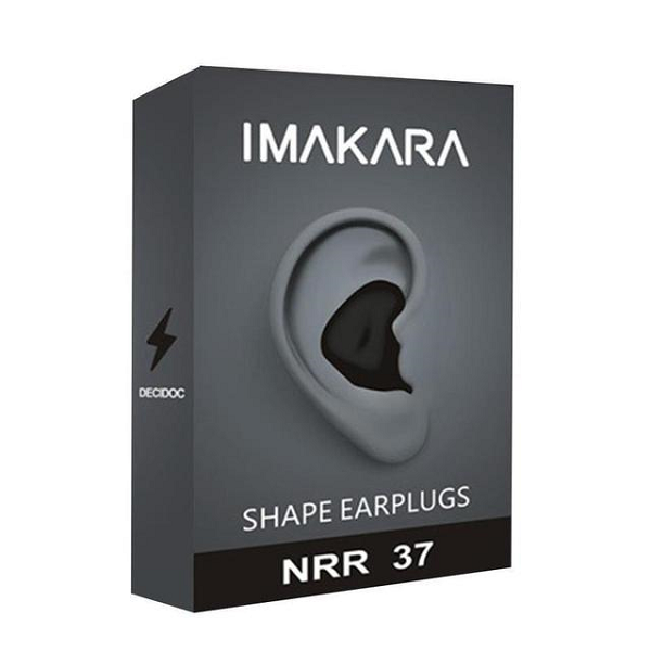 Moktan Sabai Waterproof Moldable Earplugs for Sleeping Swimming Noise Cancelling Black