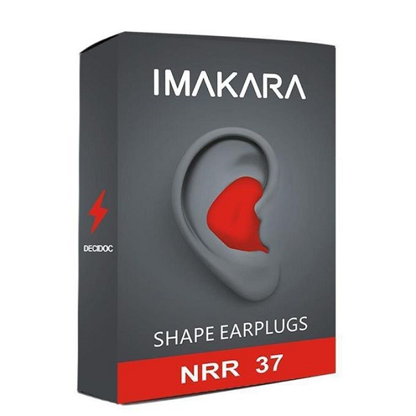 Moktan Sabai Waterproof Moldable Earplugs for Sleeping Swimming Noise Cancelling Red