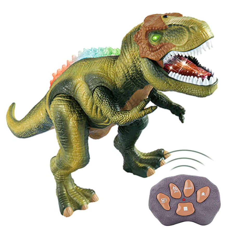 Moktan Sabai Remote Control T-Rex Dinosaur with Lights Sounds Walking RC Toy