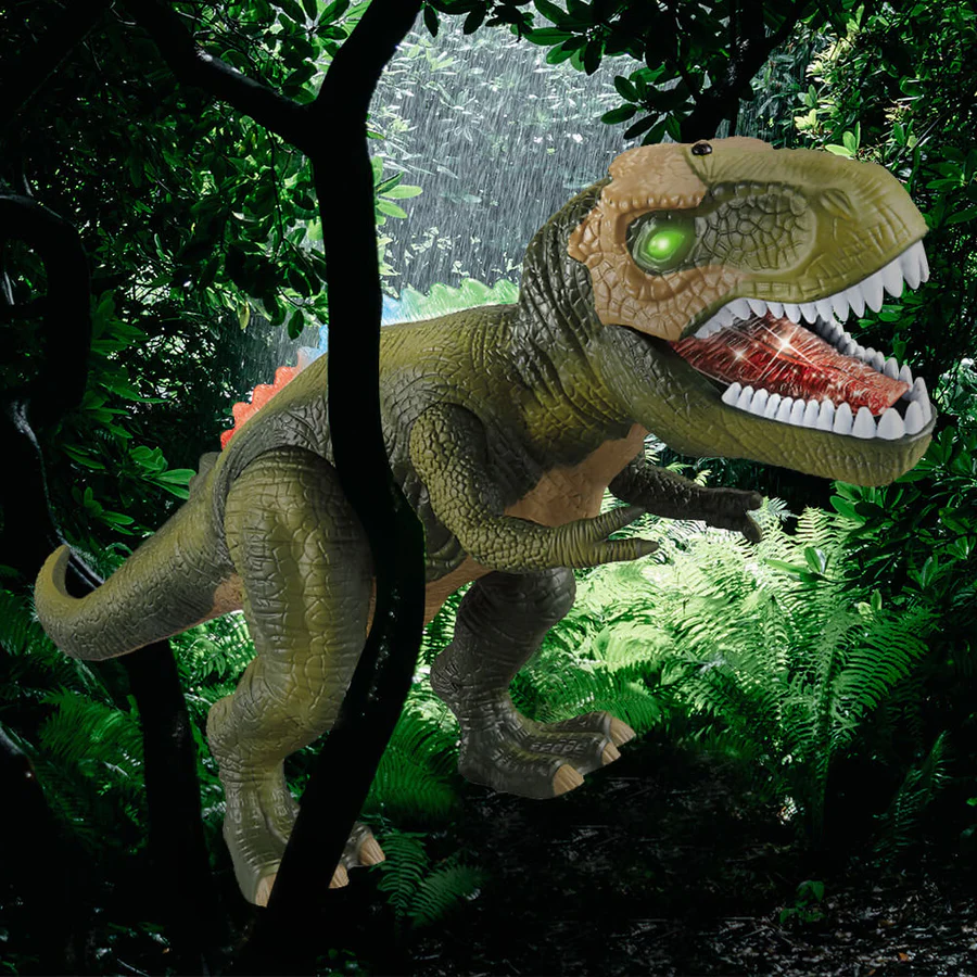 Moktan Sabai Remote Control T-Rex Dinosaur with Lights Sounds Walking RC Toy