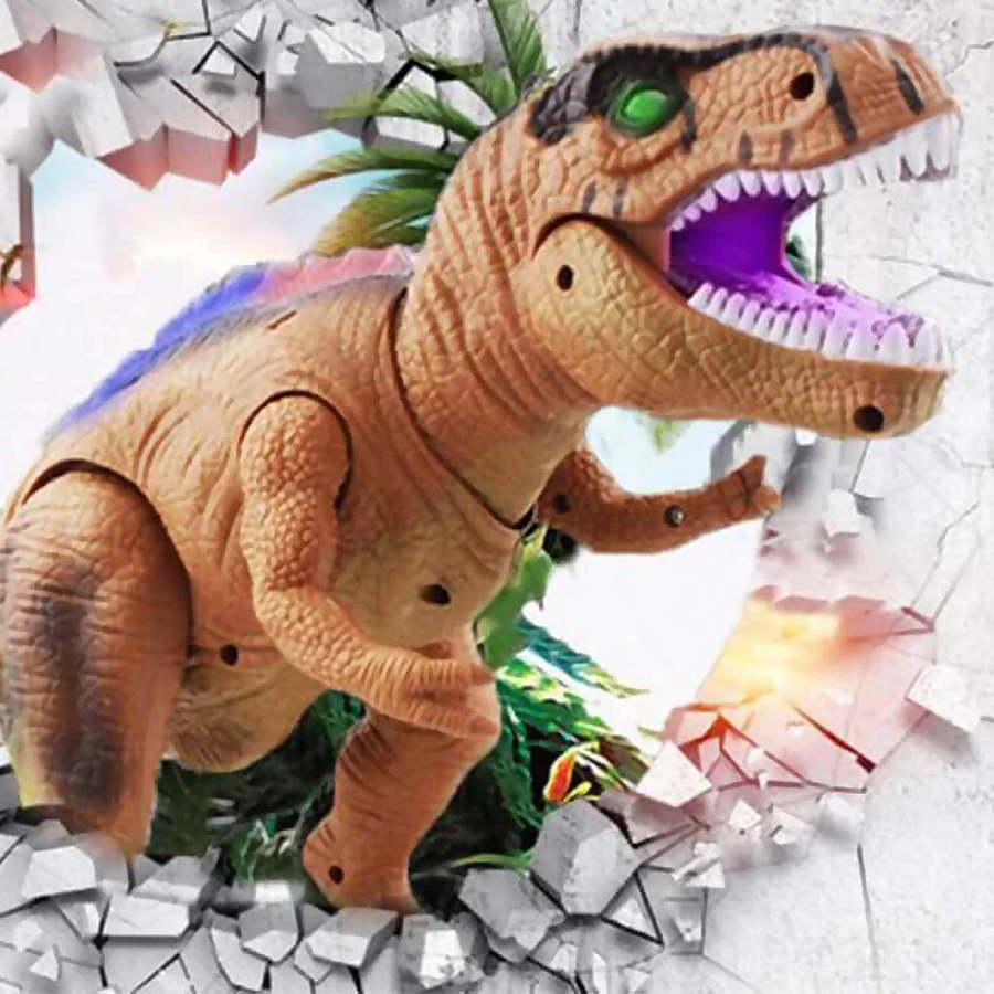 Moktan Sabai Remote Control T-Rex Dinosaur with Lights Sounds Walking RC Toy