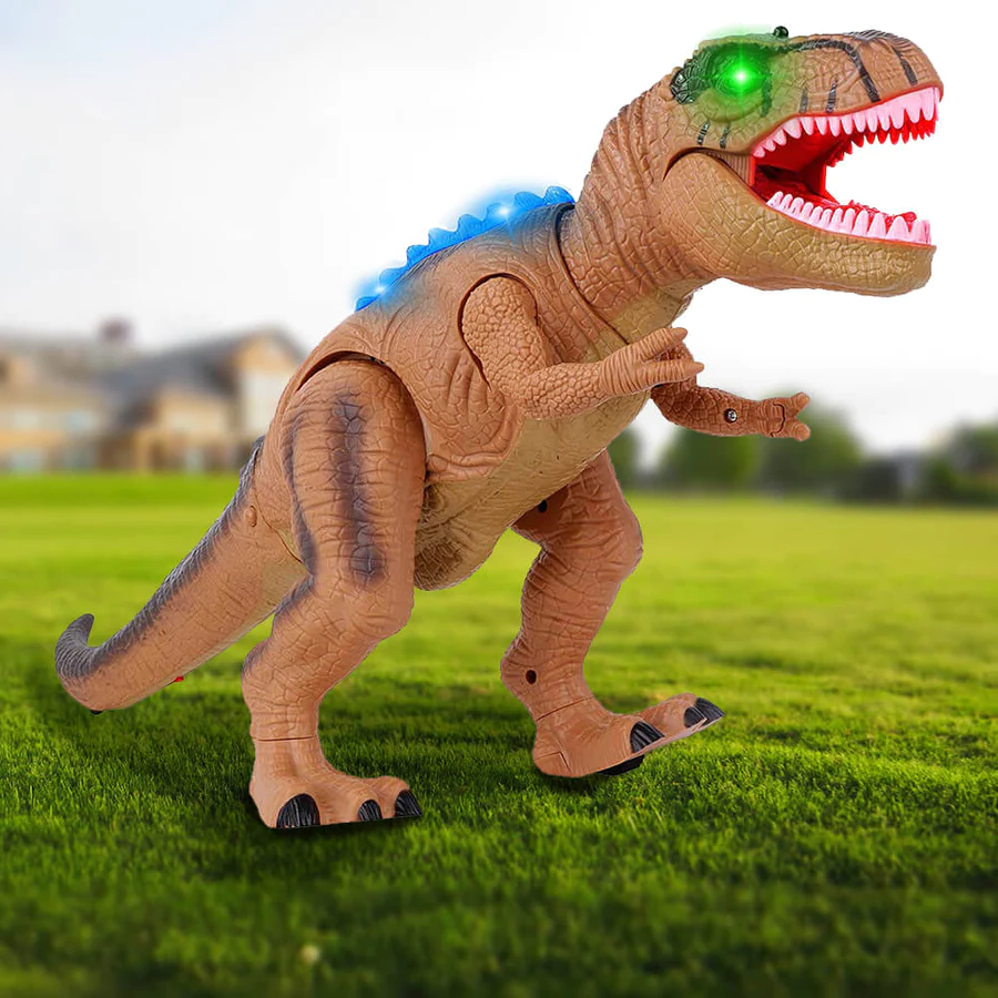 Moktan Sabai Remote Control T-Rex Dinosaur with Lights Sounds Walking RC Toy
