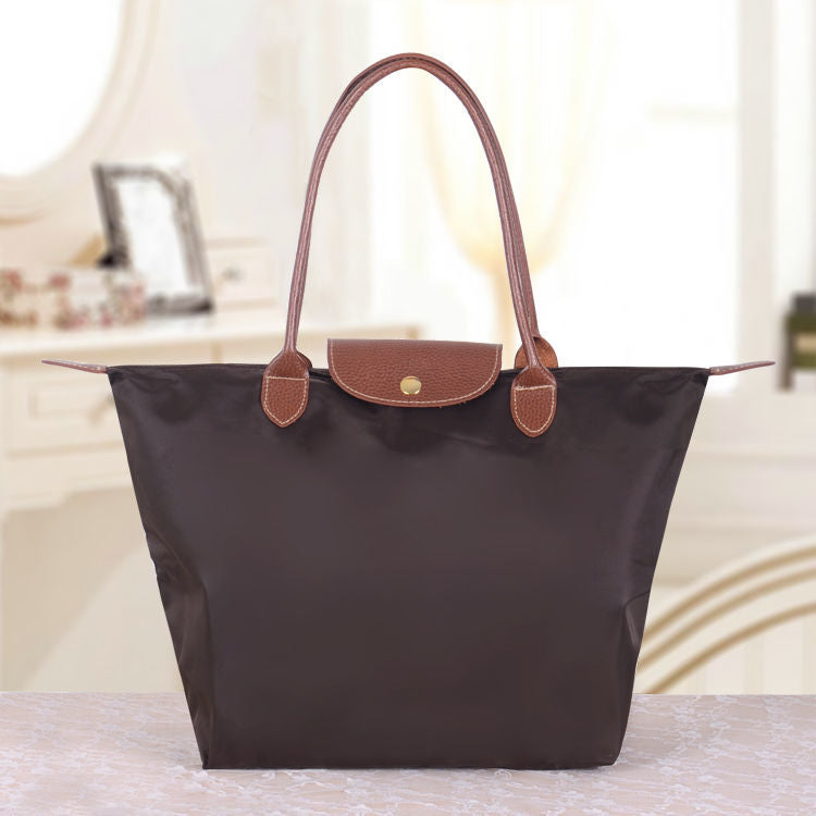 Moktan Sabai Oxford Shoulder Bag for Women Luxury Handbag Spacious Everyday Tote Coffee
