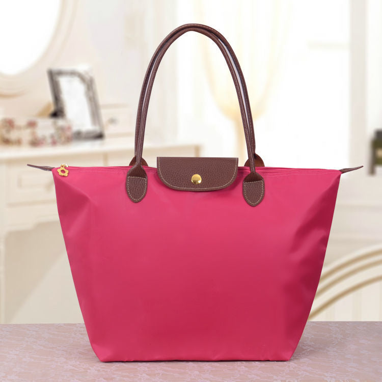 Moktan Sabai Oxford Shoulder Bag for Women Luxury Handbag Spacious Everyday Tote Pink
