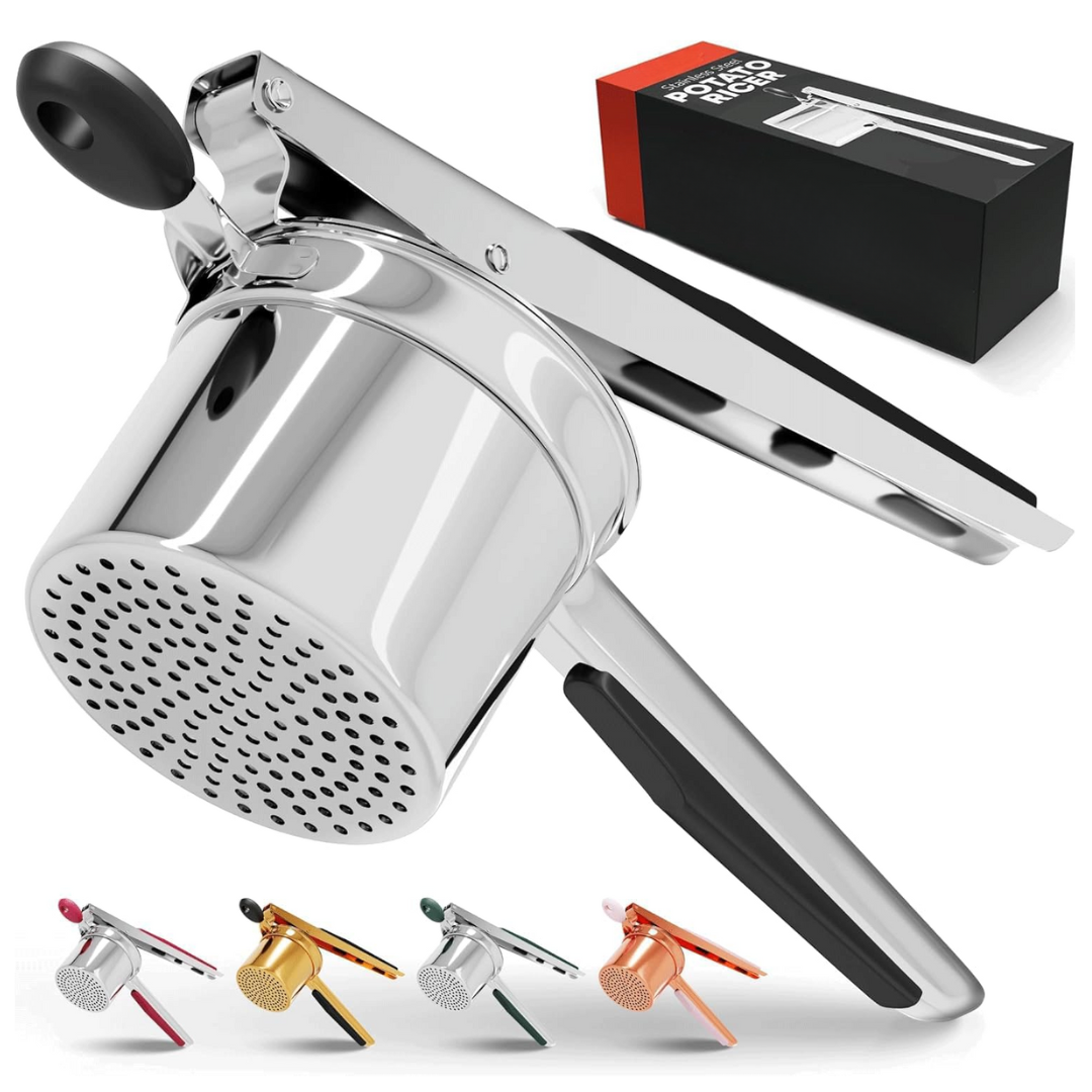 Moktan Sabai Heavy Duty Stainless Steel Potato Masher 15oz Large Capacity Kitchen Tool