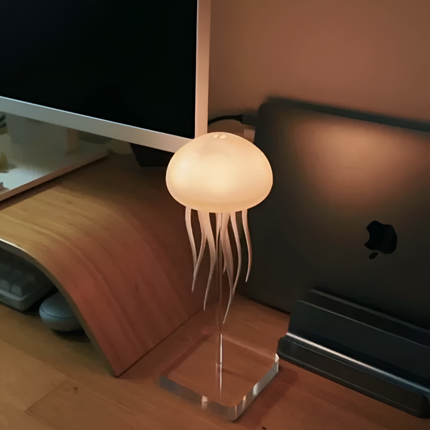 Moktan Sabai LED Jellyfish Lamp RGB Color Changing Mood Light with Voice Control
