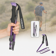 Moktan Sabai Adjustable Foldable Hiking Poles 110–135cm Trekking Sticks Purple