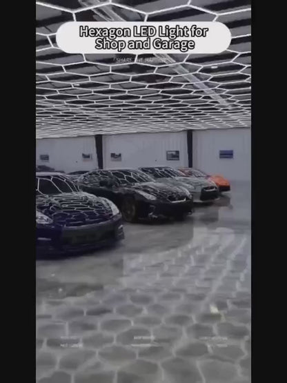 Hexagon LED Garage Lights (24 Pack) | Super Bright Ceiling Light System