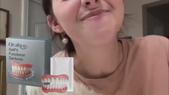 LumaDent Custom Full Dentures – Natural Fit Ivory & White Teeth Set