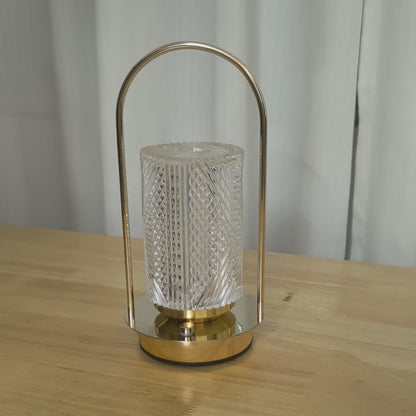 Wireless Crystal LED Table Lamp – Rechargeable Touch Night Light for Bedroom Bar