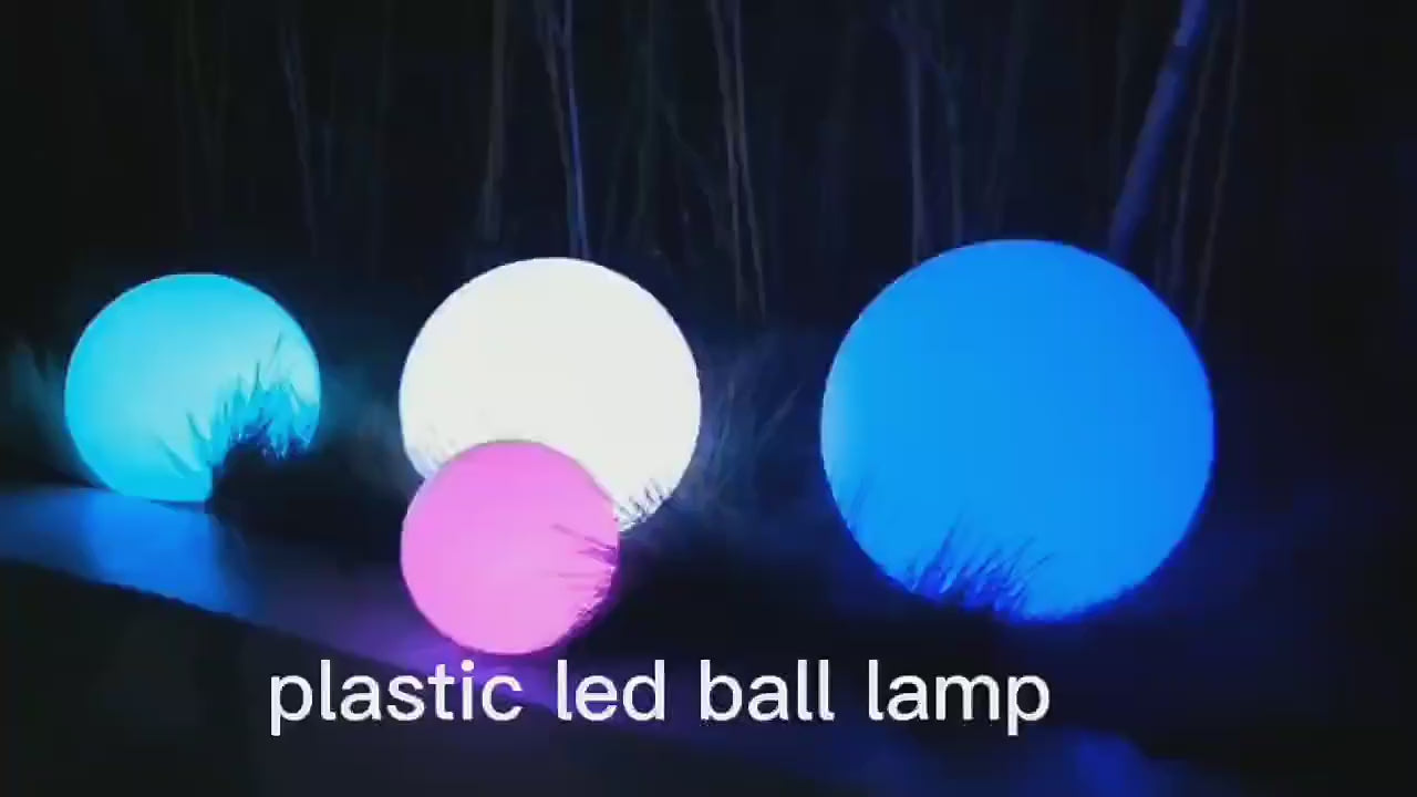 Load video: Modern PE Globe Outdoor Garden Light | Rechargeable 16 Color LED Outdoor Lamp
