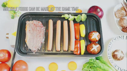 1500W Smokeless Indoor Grill with Hot Pot – Non-Stick Griddle, Temp Control, BBQ