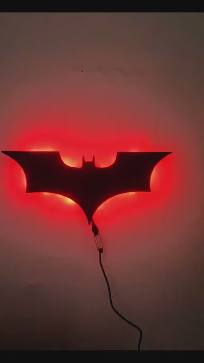 ZK50 Color Changing LED Night Light Bat Wing Wall Lamp Remote Bedside Ambient Light