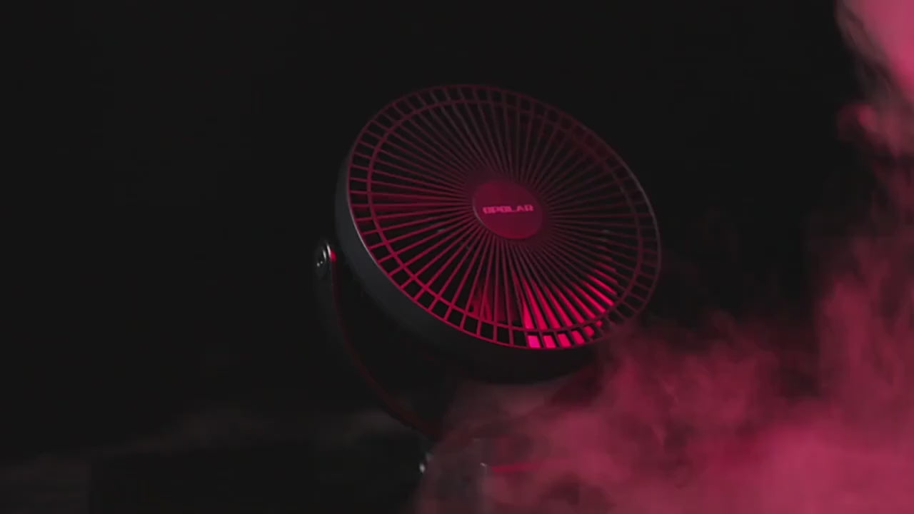 Load video: Portable Clip-On Fan | 10000mAh Battery Operated with 4-Speed Settings | USB Rechargeable for Home and Outdoor Comfort
