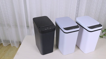 Touchless Bathroom Trash Can with Lid, 2-Pack Smart Sensor Garbage Bin, 2.8 Gal