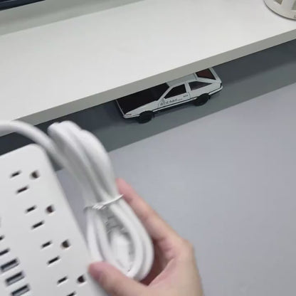 17-in-1 Power Strip Surge Protector – 11 AC Outlets, 4 USB, 2 Type-C, Flat Plug