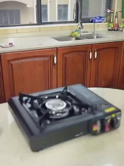 Portable Butane Gas Stove 3500W with Piezo Ignition & Safety Lock for Camping & BBQ